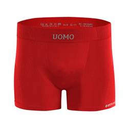 sesto senso Herren Boxershorts Komfortable Retroshorts Basic Unterhose Unterwäsche für Männer S/M Rot von sesto senso