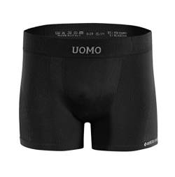 sesto senso Herren Boxershorts Komfortable Retroshorts Basic Unterhose Unterwäsche für Männer S/M Schwarz von sesto senso