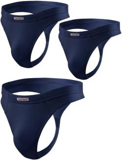 sesto senso Herren String Micromodal Tanga Slips Sexy 1er 3er Pack Thong L 3 Blau von sesto senso