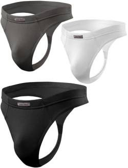 sesto senso Herren String Micromodal Tanga Slips Sexy 1er 3er Pack Thong L 3 Mix Schwarz von sesto senso