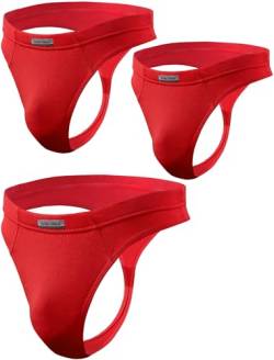 sesto senso Herren String Micromodal Tanga Slips Sexy 1er 3er Pack Thong L 3 Rot von sesto senso