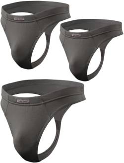 sesto senso Herren String Micromodal Tanga Slips Sexy 1er 3er Pack Thong M 3 Graphit von sesto senso