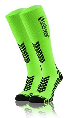 sesto senso Kompressionsstrümpfe Damen Herren 1 Pack Hohe Sportsocken Laufsocken 43-47 Grün von sesto senso