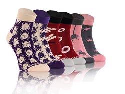 sesto senso Lustige Bunte Kurze Socken 3 Pack Süße Sneakersocken Baumwolle Libelle Stubenfliege Maikäfer 43-46 3 Würmer von sesto senso