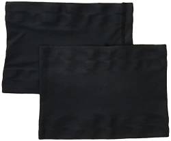 sesto senso Oberschenkelbänder (1 or 3 Paar) Oberschenkel Band gegen Reibung Kniestrümpfe 4x Silikonstreifen Satin or Spitze (L: 65-70, SCHWARZ Satin) von sesto senso