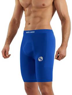 sesto senso Unterziehhose Herren Radlerhose Radhose Kurz Unter Shorts Sport Eng L/XL Blau Royal von sesto senso