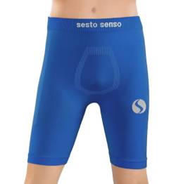 sesto senso Unterziehhose Kinder Jungen Radlerhose Radhose Kurz Unter Shorts Sport Eng 2XS/XS Blau Royal von sesto senso