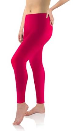 sesto senso Viskose Leggings für Damen lang Rosa Mädchen Fitnesshose Sporthose Bunte Yoga M Amaranth von sesto senso