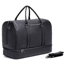 Reisetasche, Reisetasche für Herren, Übernachtungstasche, Handgepäcktasche, Wochenendtasche für Damen, Reisetasche, Schwarz, modisch von seyfocnia