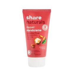 share naturals Handcreme Repair 75 ml – Handcreme spendet ein Hygieneprodukt an einen Menschen in Not – intensiv pflegende Handcreme für sehr trockene Hände – vegane Naturkosmetik von share