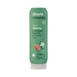share naturals Spülung Glow 200 ml – Hair Conditioner spendet ein Hygieneprodukt an einen Menschen in Not – Haarspülung für natürlichen Glanz ohne Silikone von share