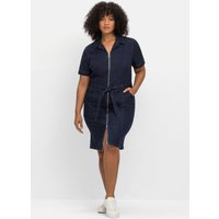 Große Größen: Jeanskleid mit durchgehendem 2-Wege-Zipper, dark blue Denim, Gr.40-58 von sheego by Joe Browns