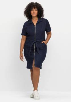 Große Größen: Jeanskleid mit durchgehendem 2-Wege-Zipper, dark blue Denim, Gr.46 von sheego by Joe Browns