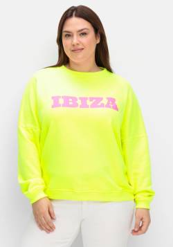 Große Größen: Neonfarbenes Sweatshirt mit Wordingprint, neongelb bedruckt, Gr.40 von sheego loves miss goodlife