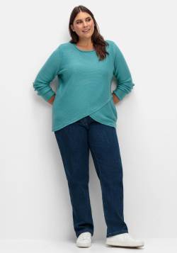 Große Größen: Gerade Jeans in 5-Pocket-Form, blue Denim, Gr.40 von sheego x Collection L.