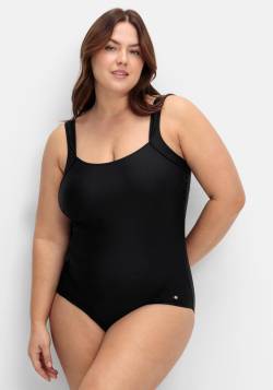 Große Größen: Badeanzug mit tiefem Rückenausschnitt, schwarz, Gr.40D von sheego