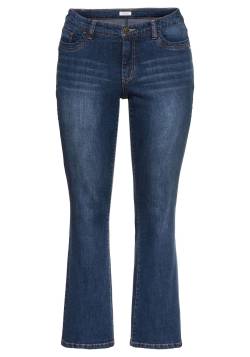 Große Größen: Bootcut Jeans VERENA mit Nieten und Catfaces, dark blue Denim, Gr.50 von sheego