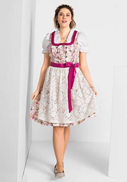 Große Größen: Dirndl mit Schürze und Bluse 3tlg., pink, Gr.40 von sheego