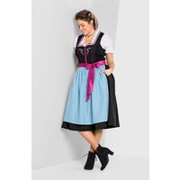 Große Größen: Dirndl mit Schürze und Bluse 3tlg., schwarz-türkis, Gr.40-58 von sheego