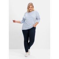 Große Größen: Extraschmale Twillhose in Curvy-Schnitt SUSANNE, nachtblau, Gr.40-58 von sheego