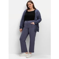 Große Größen: Gerade Twillhose in Curvy-Schnitt PIA, mit Biesen vorn, indigo, Gr.40-58 von sheego