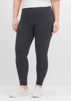 Große Größen: Leggings mit Gummizugbund, anthrazit meliert, Gr.40 von sheego