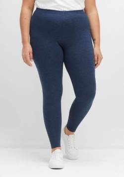 Große Größen: Leggings mit Gummizugbund, indigo meliert, Gr.42 von sheego