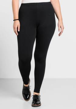 Große Größen: Leggings mit Gummizugbund, schwarz, Gr.50 von sheego