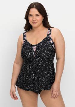 Große Größen: Set aus Tankini-Top und Hose, im Mustermix, schwarz-weiß, Gr.40B von sheego