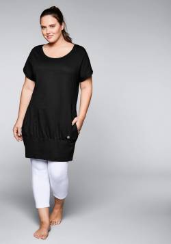 Große Größen: Shirtkleid mit Taschen, schwarz, Gr.40 von sheego