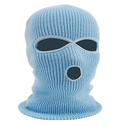 shengli Unisex-Maske Three-Loch Balaclava Gestrickte Gesichtsmaske Outdoor-Sport Skimasken Warme Hauben Vollgesichtsmaske Ski Gesichtsschutz Outdoor Clear Mask Kopfhaube (One Size,Three Holes 9) von shengli