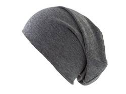 Langer Beanie Mütze Jersey Beanies ideal Frühling Sommer Sommerbeanie Frühlingsbeanie viele Farben dünn klein lang braun schwarz kindermützen babymützen mädchen Jungs (dunkelgrau) von shenky