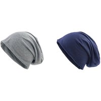 shenky Jerseymütze Doppelpack Beanie Mützen (2er Set) 28cm lang von shenky