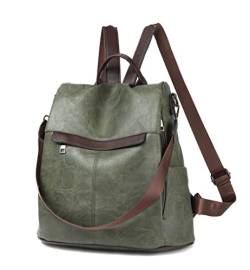 shepretty Damen Rucksack Anti Diebstahl Umhängetasche Kunstleder, 0298-GREEN von shepretty