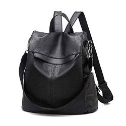 shepretty Damen Rucksack Anti Diebstahl Umhängetasche Leder, B0298-BK von shepretty