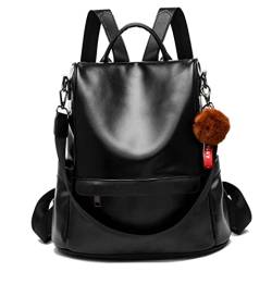 shepretty Damen Rucksack Anti Diebstahl Umhängetasche Multifunktions Schultaschen,6766Schwarz. von shepretty