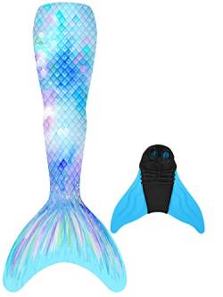 shepretty meerjungfrauenflosse mädchen Neuer Mermaid Tail Badeanzug für Erwachsene und Kinder，dalanR4-160 von shepretty