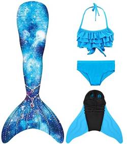 shepretty meerjungfrauenflosse mädchen Neuer Mermaid Tail Badeanzug für Erwachsene und Kinder,lanpuJCKA15+WJF46-140 von shepretty
