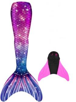 shepretty meerjungfrauenflosse mädchen Neuer Mermaid Tail Badeanzug für Erwachsene und Kinder，xiaofen，DafenR8-160 von shepretty