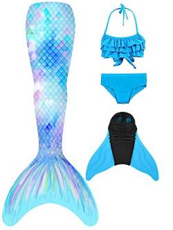 shepretty meerjungfrauenflosse mädchen Neuer Mermaid Tail Badeanzug für Erwachsene und Kinder,xiaolan-R4-110 von shepretty
