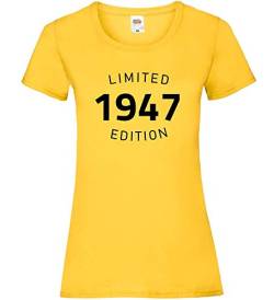 1947 Limited Edition Frauen Lady-Fit T-Shirt Sonnenblumengelb XL von shirt84