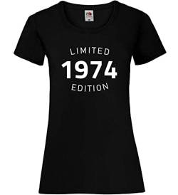 1974 Limited Edition Frauen Lady-Fit T-Shirt Schwarz XS von shirt84