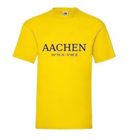 Aachen Koordinaten Männer T-Shirt Gelb XL von shirt84