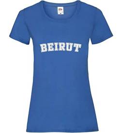 Beirut Frauen Lady-Fit T-Shirt Royal L von shirt84