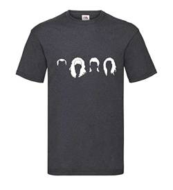Bundy Frisuren Männer T-Shirt Dunkelgrau Meliert 3XL von shirt84