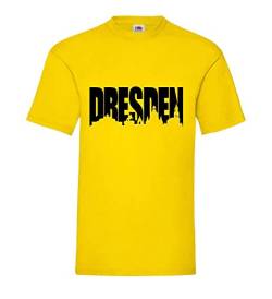 Dresden Skylineschatten Männer T-Shirt Gelb 3XL von shirt84