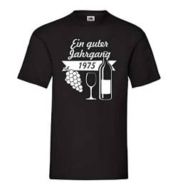 EIN guter Jahrgang 1975 Männer T-Shirt Schwarz M von shirt84