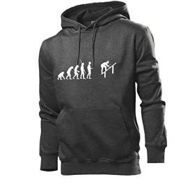 Evolution Dachdecker Männer Hoodie Sweatshirt Dunkel Grau meliert M von shirt84