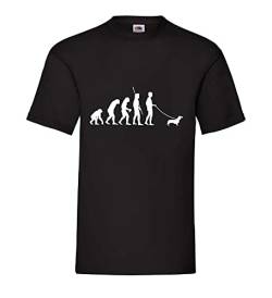 Evolution Dackel Männer T-Shirt Schwarz 3XL von shirt84