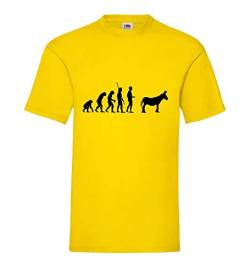 Evolution Esel Männer T-Shirt Gelb 3XL von shirt84